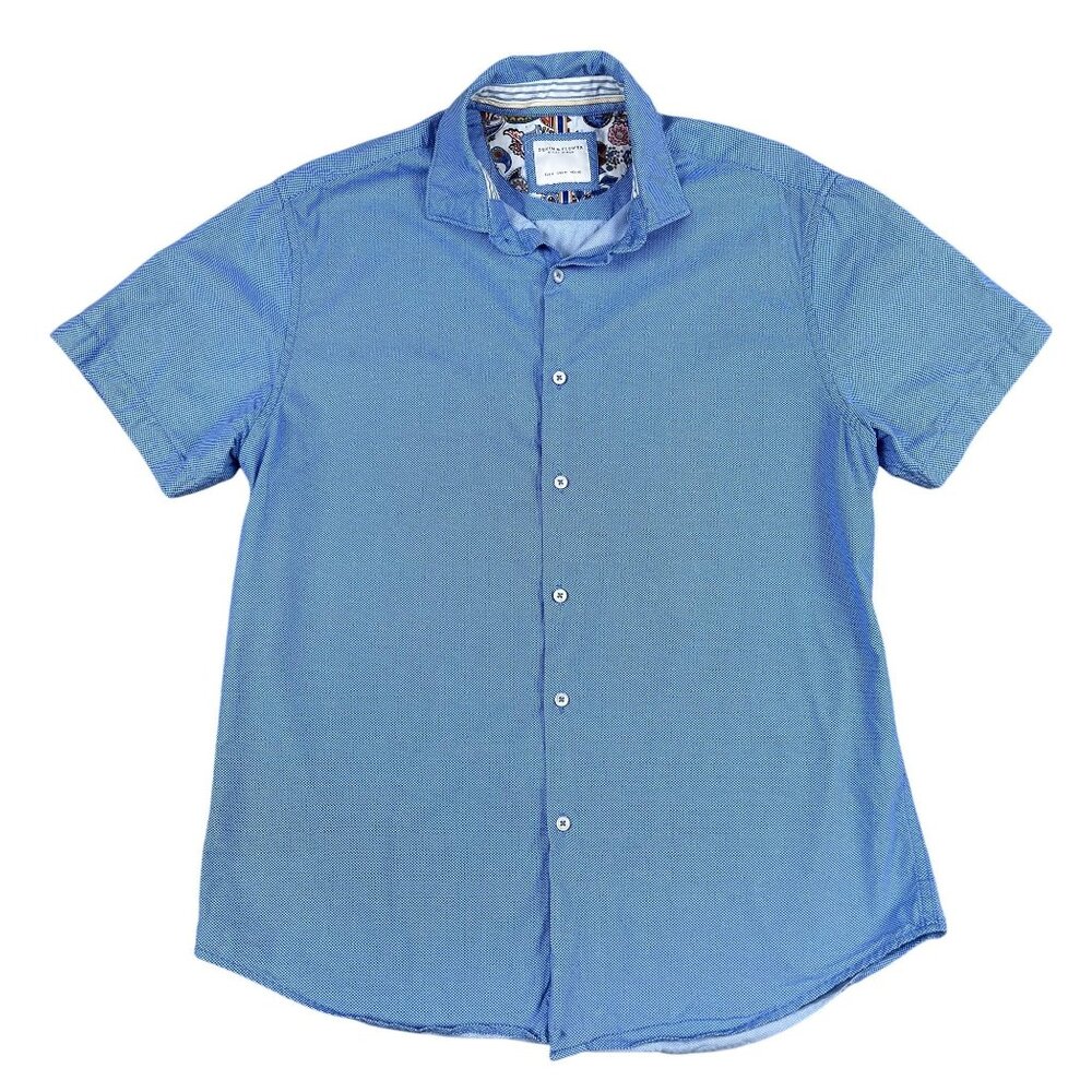 Denim & Flower Ricky Singh Button Down Shirt Mens Blue Shirt Sz Medium‎